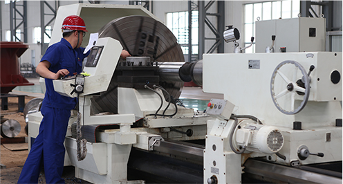 Worker operating machinery