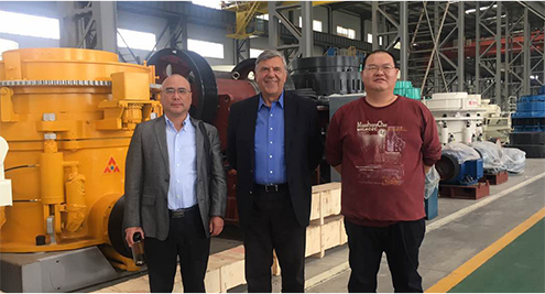 Team with machinery